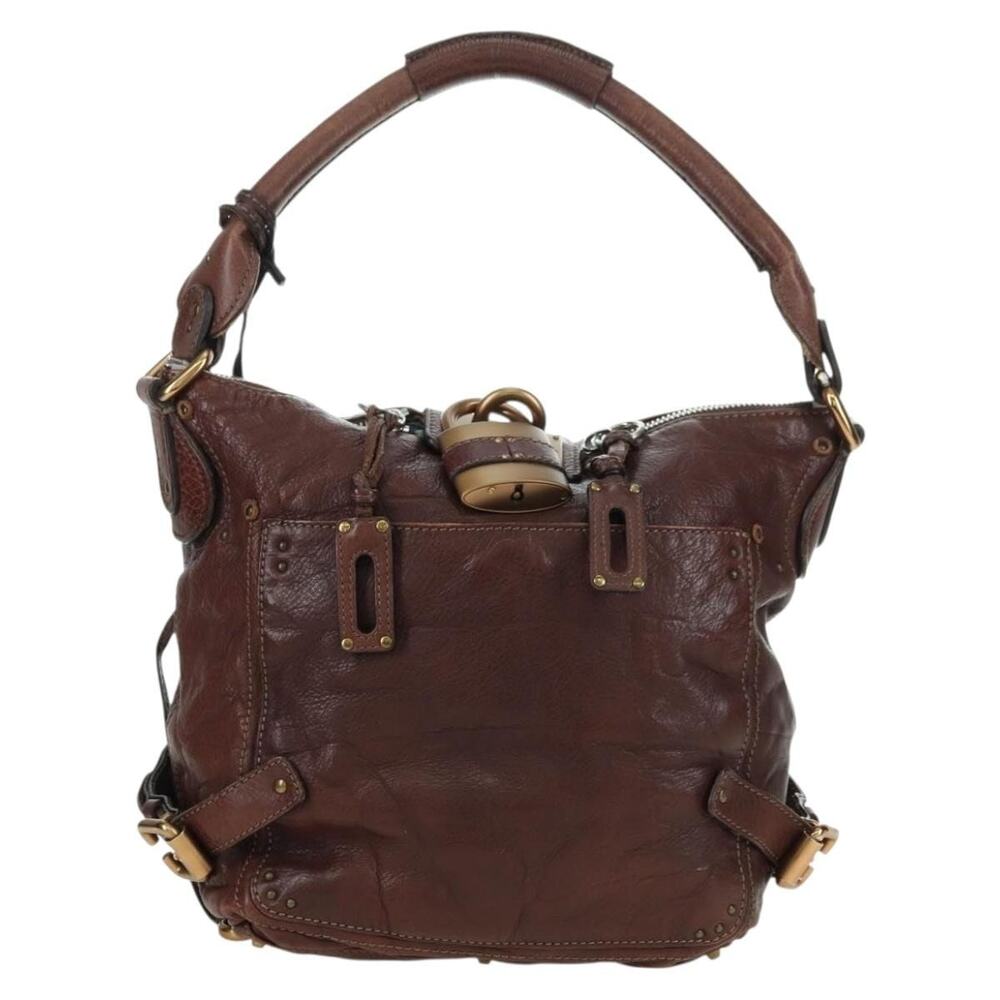 Chloe Leather Paddington Shoulder Bag Brown